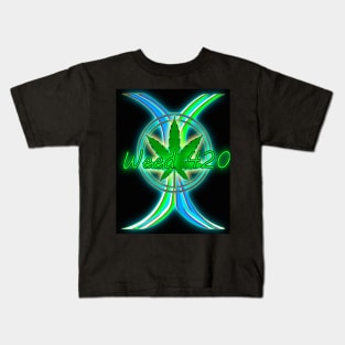 Tron Weed Kids T-Shirt
